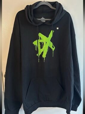 WWE Black Crewneck with Neon Green DX Graphic